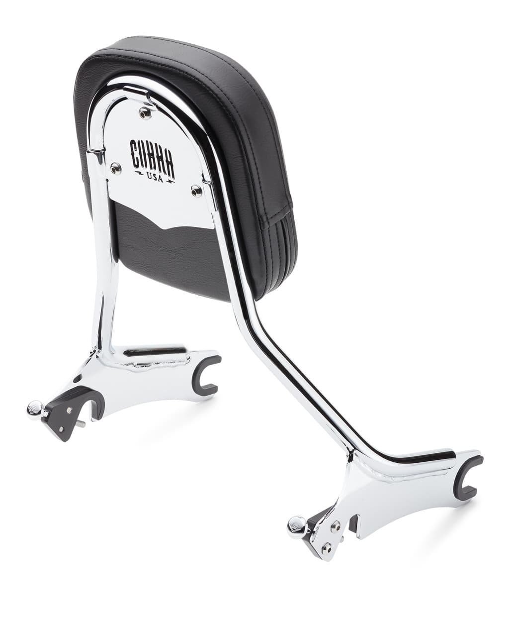 Cobra Detach Backrest-Tall-Med Pad Chrome Chieftain 14-25