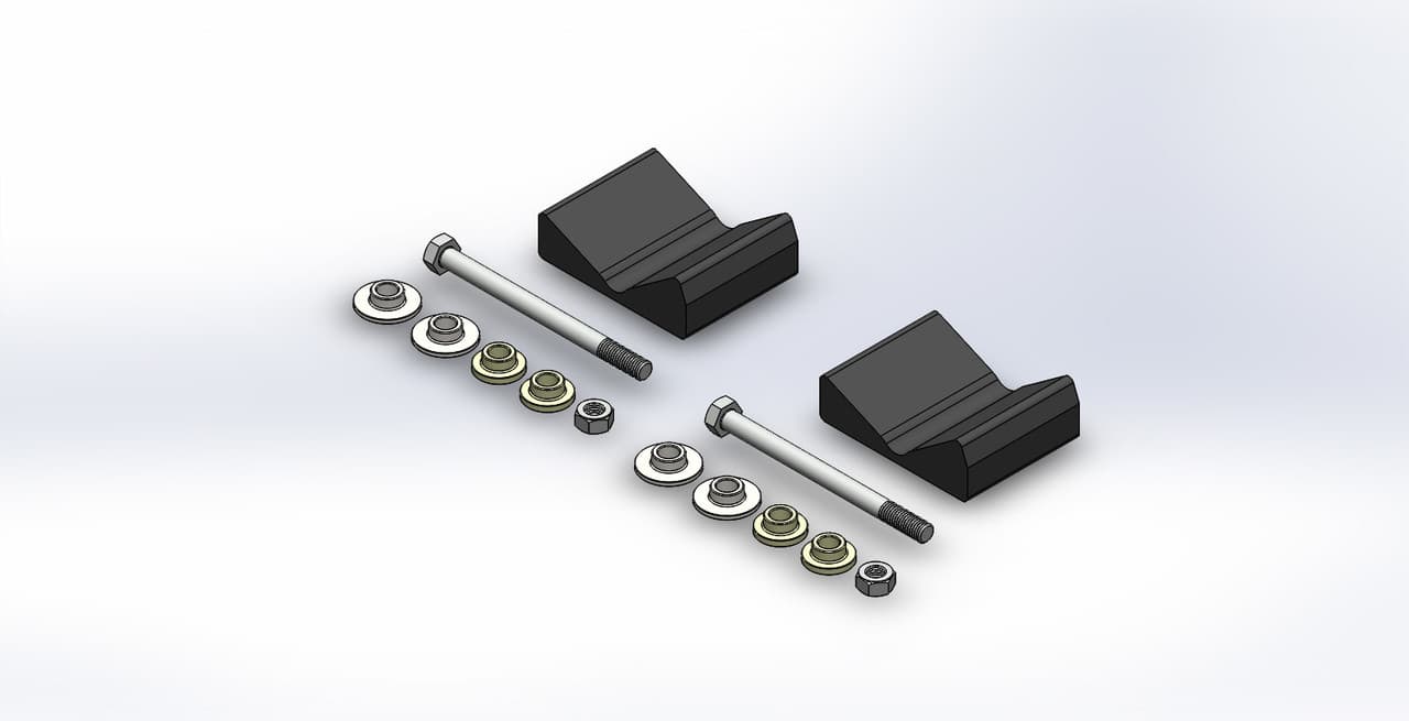 PR /SLY DOG MOUNT KIT S-D ZX/ RV/ XP/ XS/ XM10MM