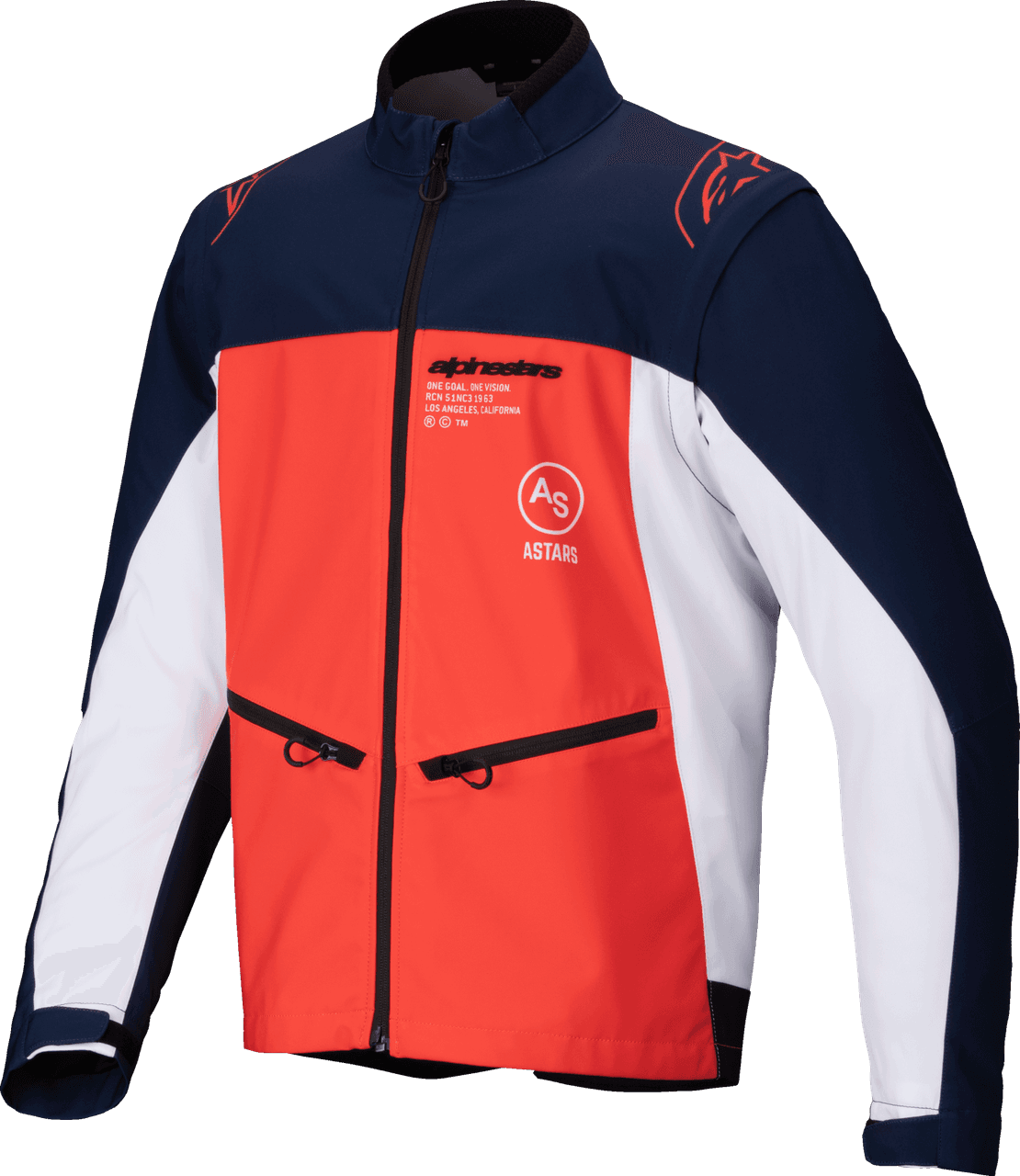Alpinestars Lite-Dura Softshell Jacket Navy/Hot Orange/White XL