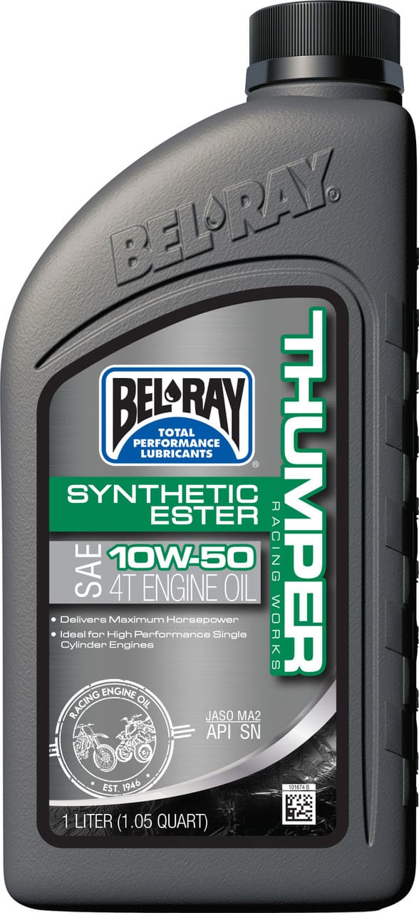 Bel-Ray Thumper Syn Ester Oil 10W50 4T 1L (12/CASE Sold Each)