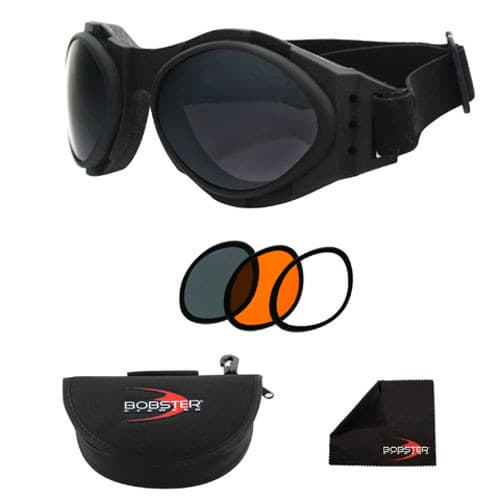 Bobster Bugeye II Sunglasses Black W/3 Lenses