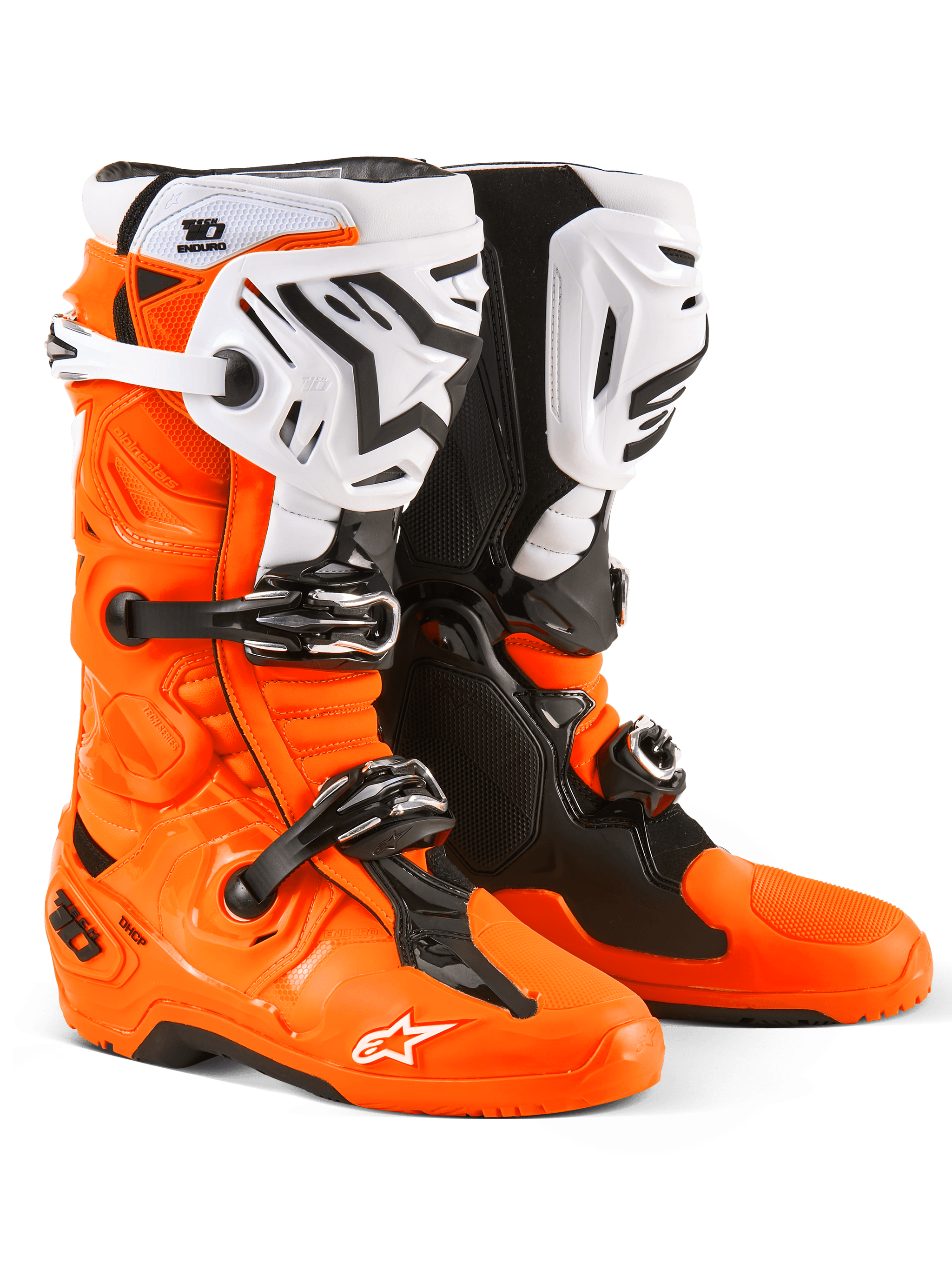 Alpinestars Tech 10 Enduro Boots Orange Fluo/Black/White 7