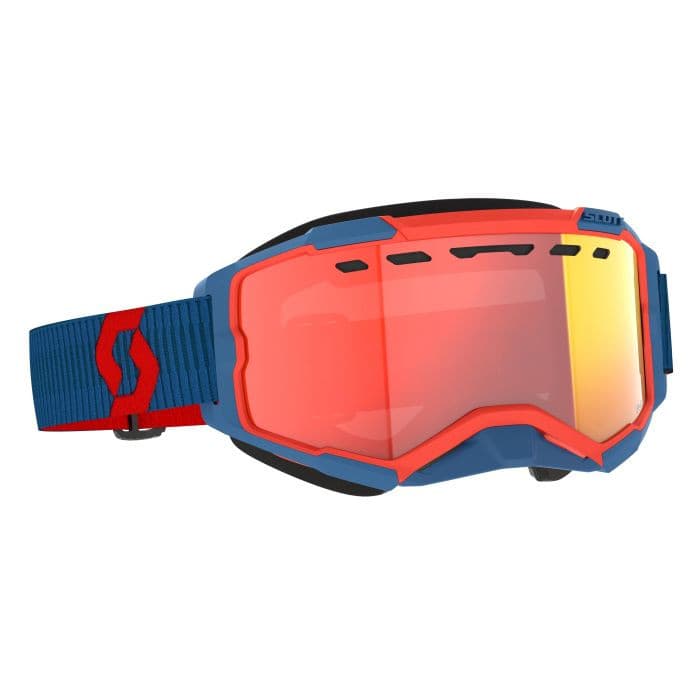 SCOTT FURY LS SNOWX DARK BLUE/NEON RED "LS" RED CHROME