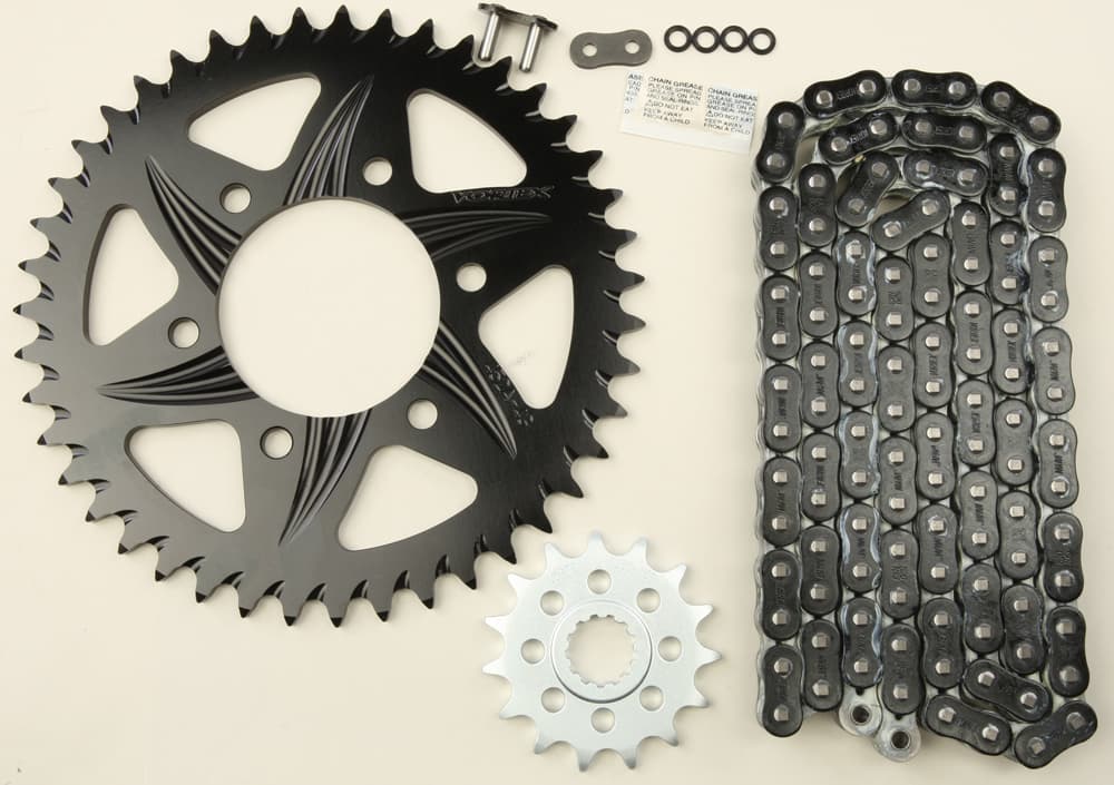 Vortex Sprocket/Chain Kit Stl/Alu 15/43T Black RX3 520-112L Black