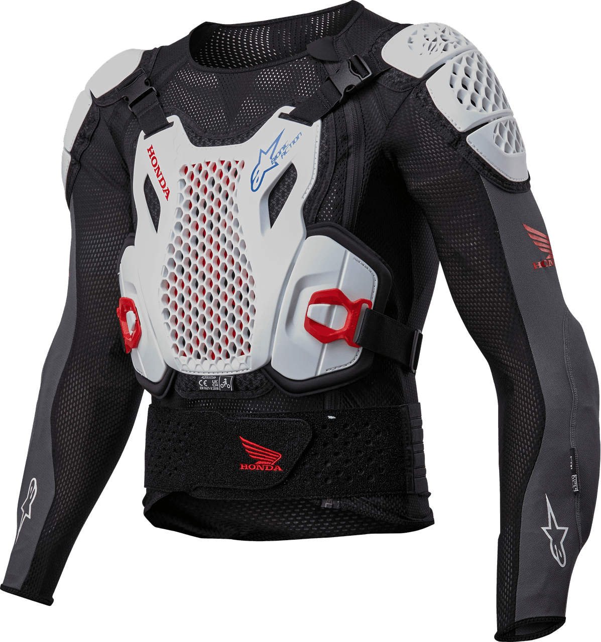 Alpinestars Honda Bionic + V2 Protection Jacket Black/White/Blue/Br Red MD