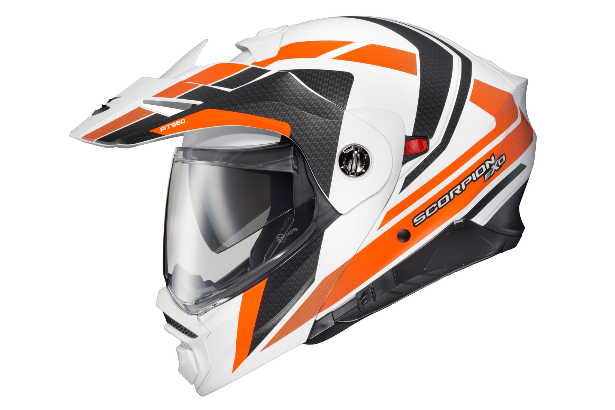 Scorpion Exo EXO-AT960 Modular Helmet Hicks White/Orange LG
