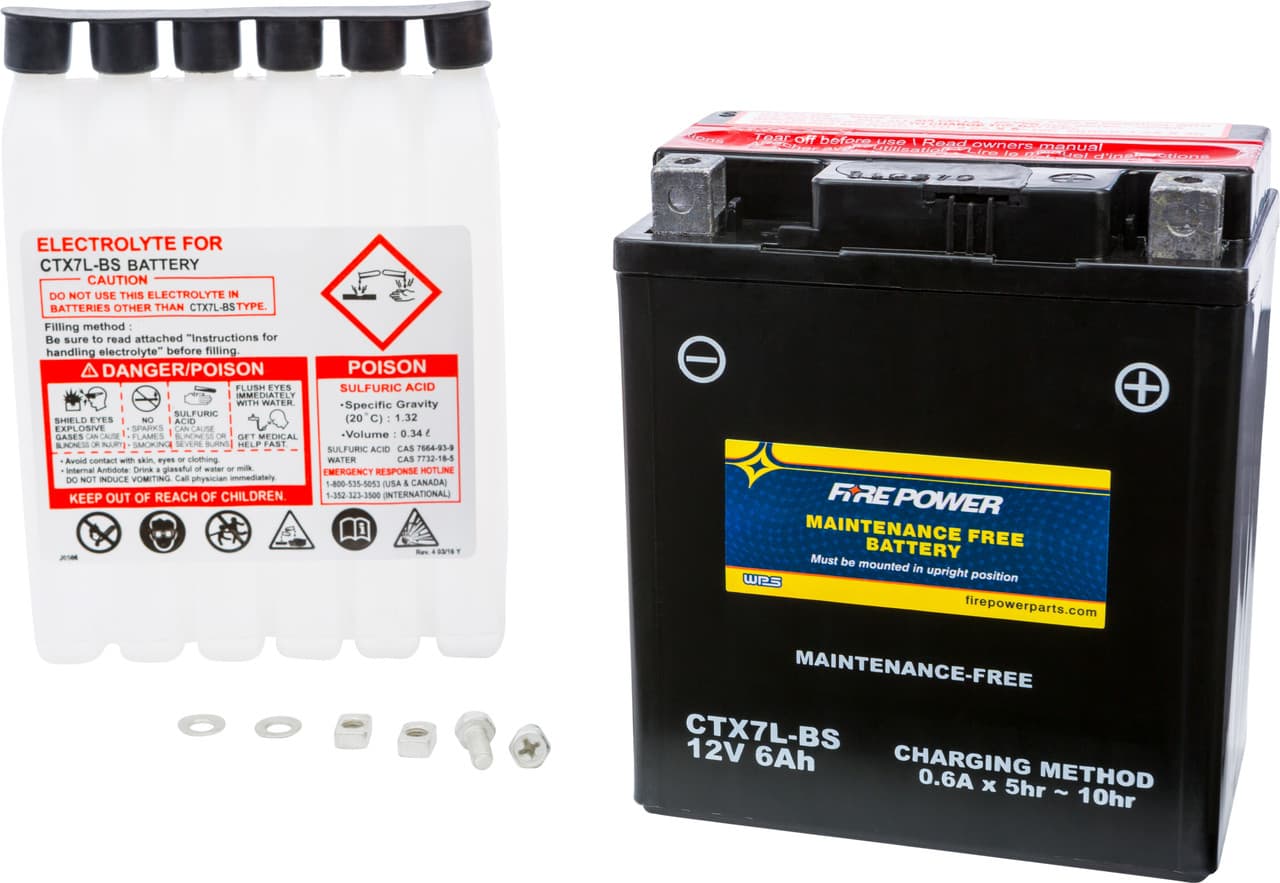 Fire Power Battery CTX7L-BS Maintenance Free
