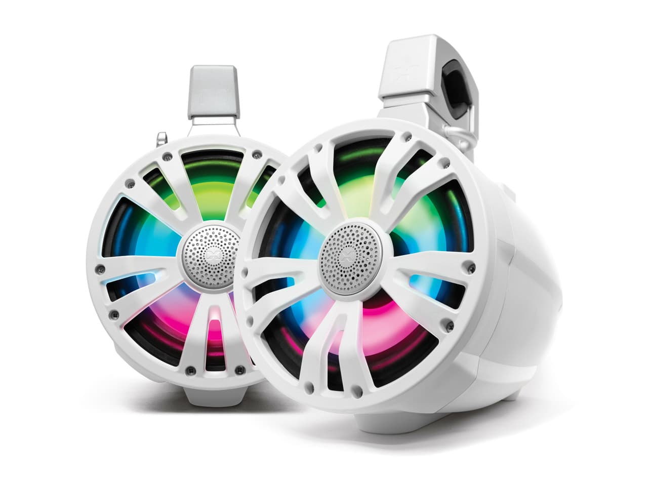 Ecoxgear Extrmtower 2-Pack 8 Spkr 2 Non-Amplified Speakers White