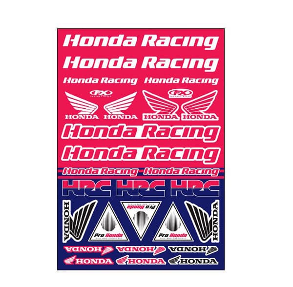 FACTORY EFFEX HONDA OEM STICKER SHEETS HONDA RACING