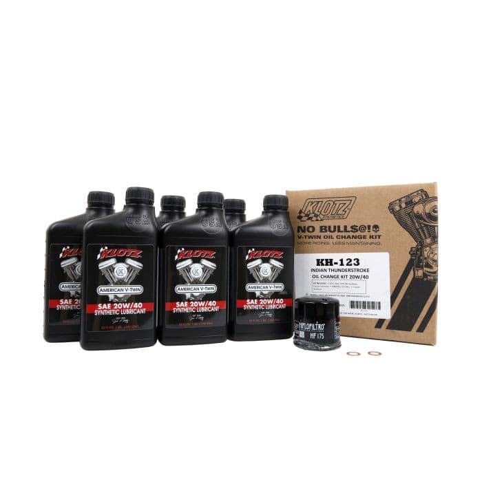 KLOTZ OIL CHANGE KIT INDIAN THUNDERSTROKE 20W/40
