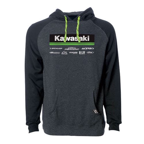 FACTORY FX 2021 KAWASAKI RACEWEAR PULLOVER / CHARCOAL-BLACK XL