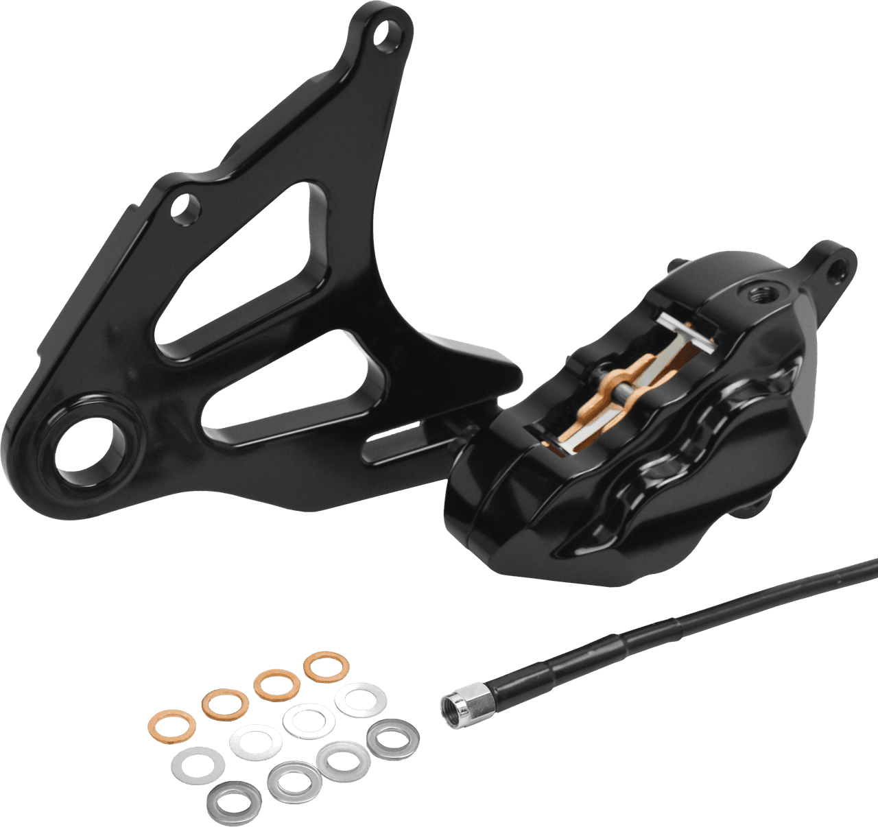4 PIST REAR CALIPER KIT BLACK ST 18-UP