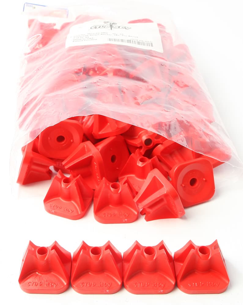 Stud Boy Super-Lite Pro Series Single Backers .75" 84/Pack Red