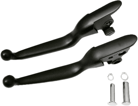 HardDrive Smooth Lever Set Black Softail 18-24