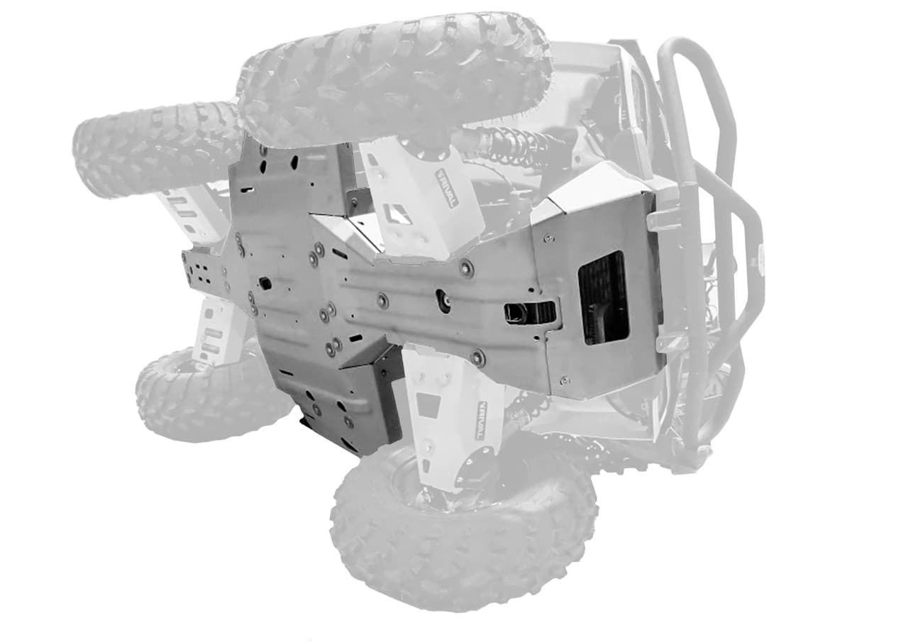 Rival Powersports Usa Alloy Central Skid Plate Polaris