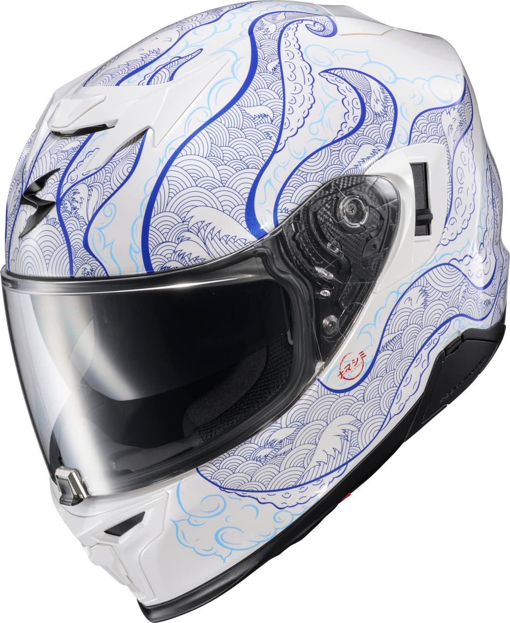 Scorpion Exo EXO-T520 Helmet Nama-Shimi White/Blue 2X