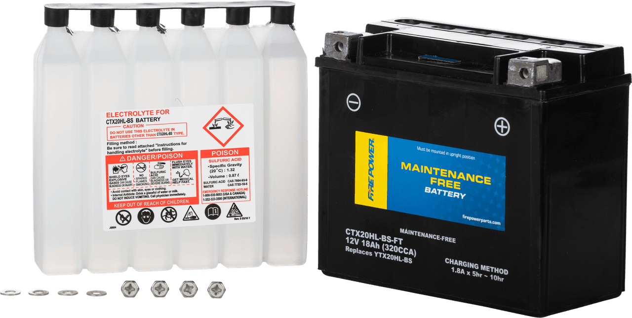 Fire Power Battery CTX20HL-BS-FT Maintenance Free