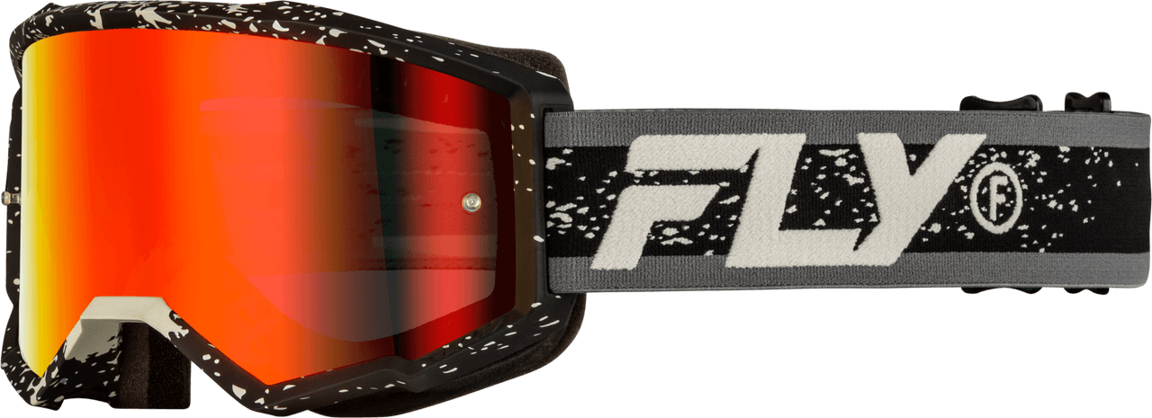 Fly Racing Zone Goggle Black/Grey W/ Red Mirror/Smoke Lens