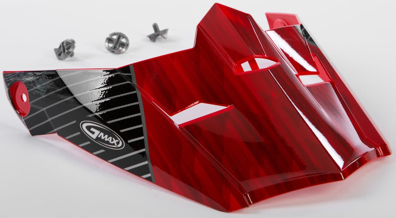 Gmax Visor W/Screws Colfax MX-46 Red/Black XS-SM