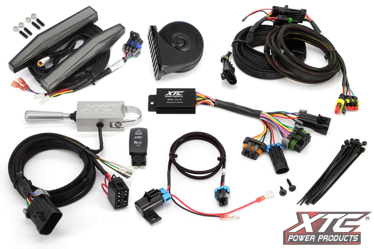 XTC Power Products Auto Turn Signal Kit W/ Billet Lever And Front Drl Lights Can