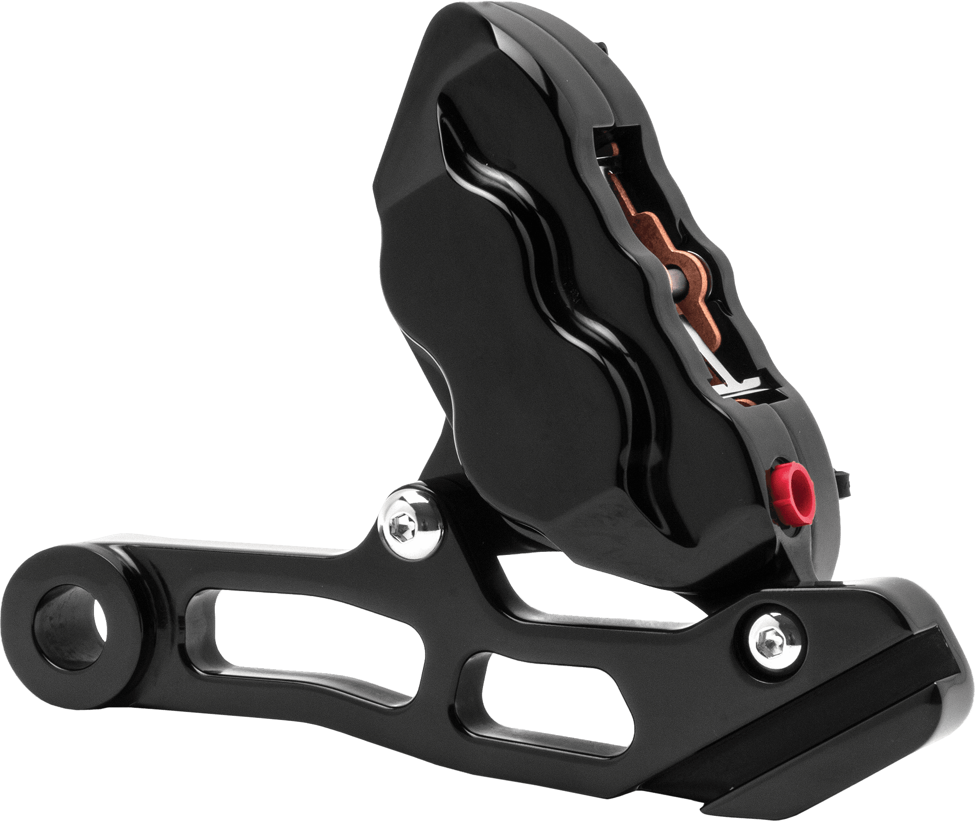 Hawg Halters Inc 4 Pist Rear Caliper Kit Black St 84-99