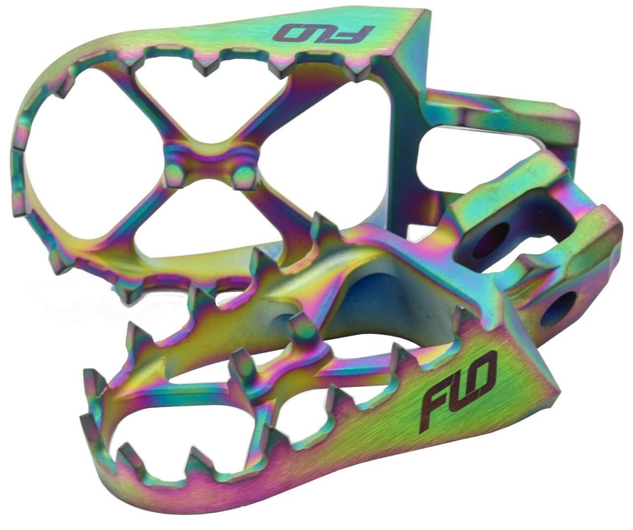 Flo Motorsports Titanium Foot Pegs Jet Fuel Yamaha