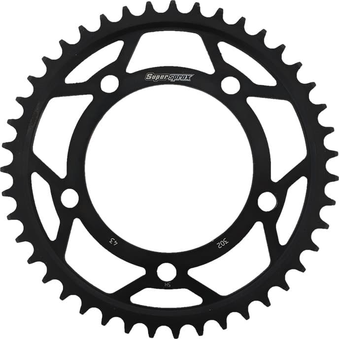 Supersprox Rear Sprocket Steel 43T-530 Black Honda