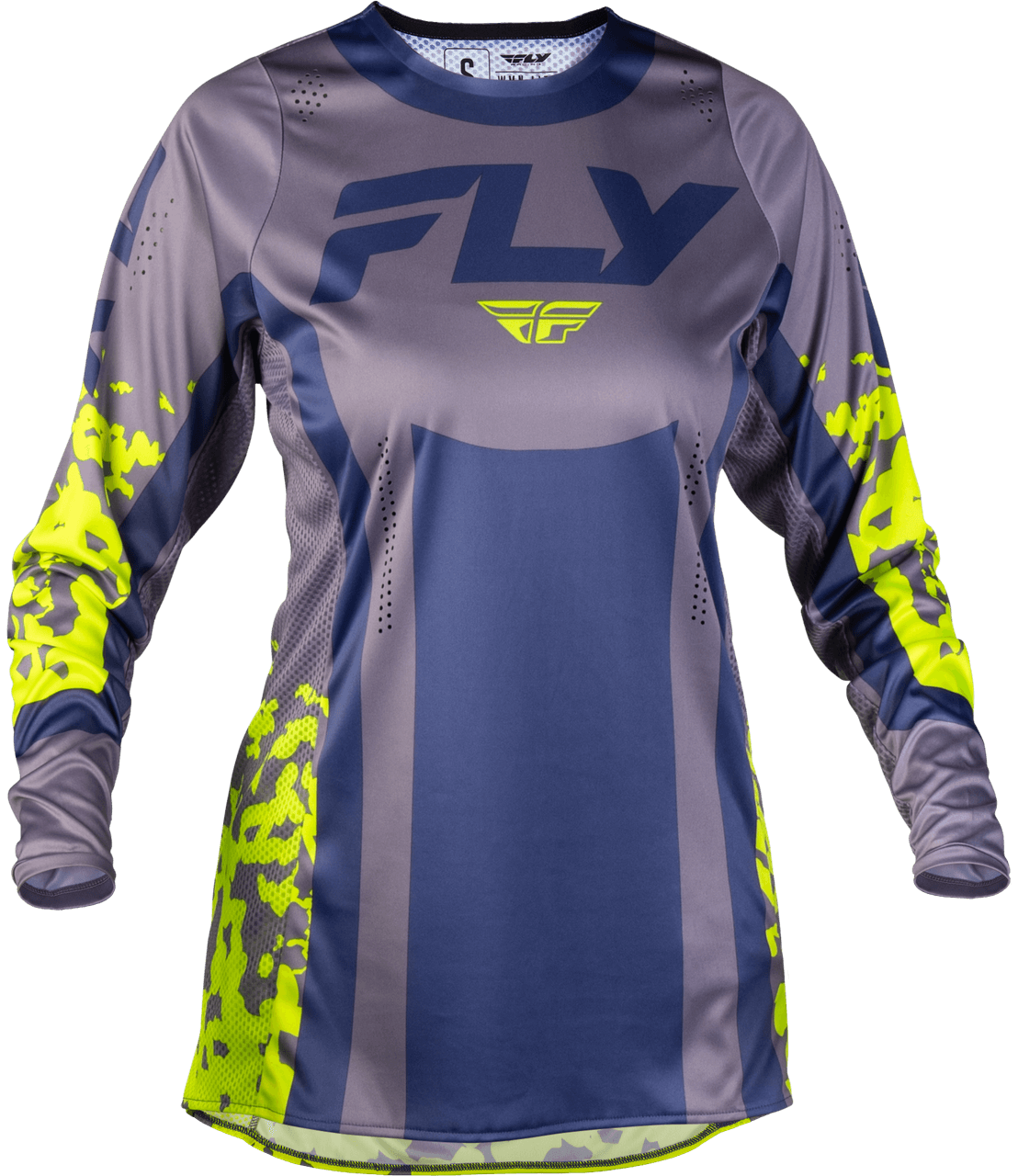 Fly Racing Women'S Lite Flake Jersey Lavendar/Blue/Yellow 2X