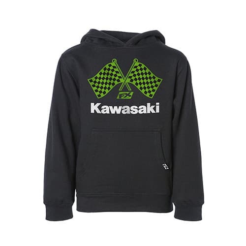 FACTORY EFFEX KAWASAKI FINISHLINE YOUTH PULLOVER / BLACK M
