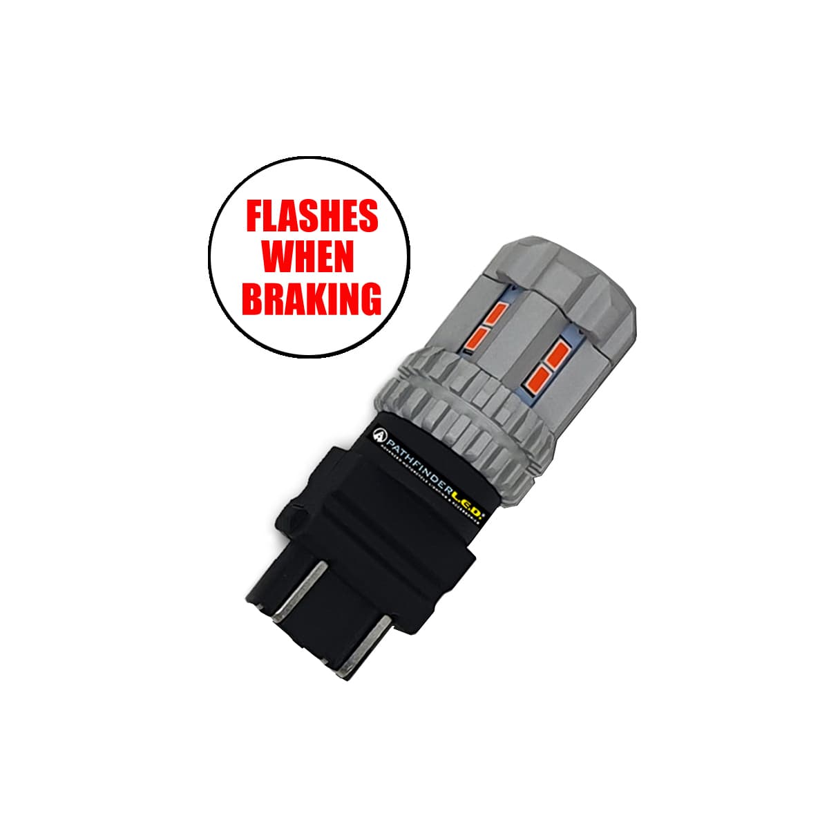 3157 ULTRA FLASH LED BULB EA FLASHES 4X WHEN BRAKING