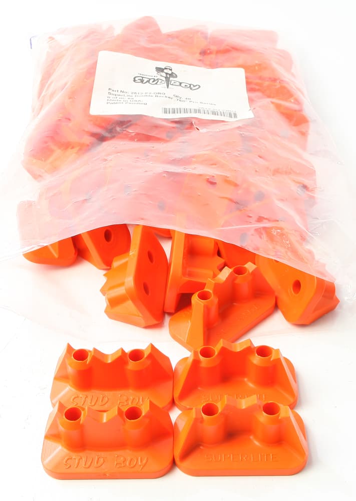 Stud Boy Super-Lite Pro Series Double Backers 0.75" 48/Pack Orange