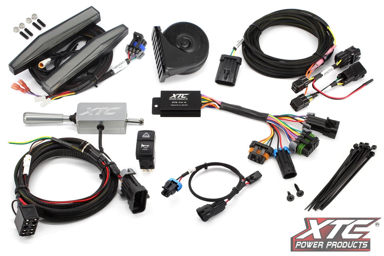 XTC Power Products Auto Turn Signal Kit W/ Billet Lever And Front Drl Lights Cfm