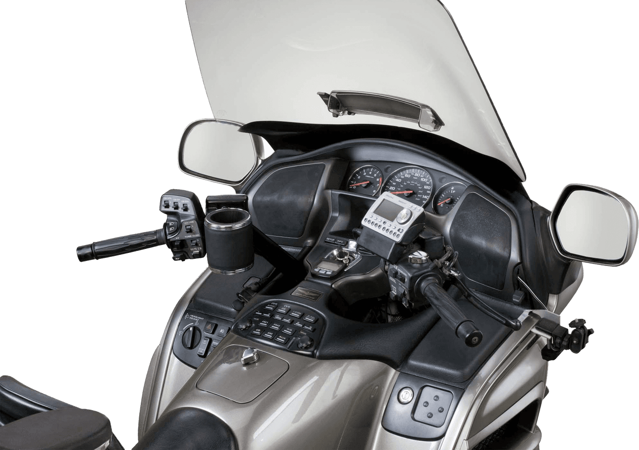 Kruzer Kaddy Perch Mount Holder Leather Black/Chrome