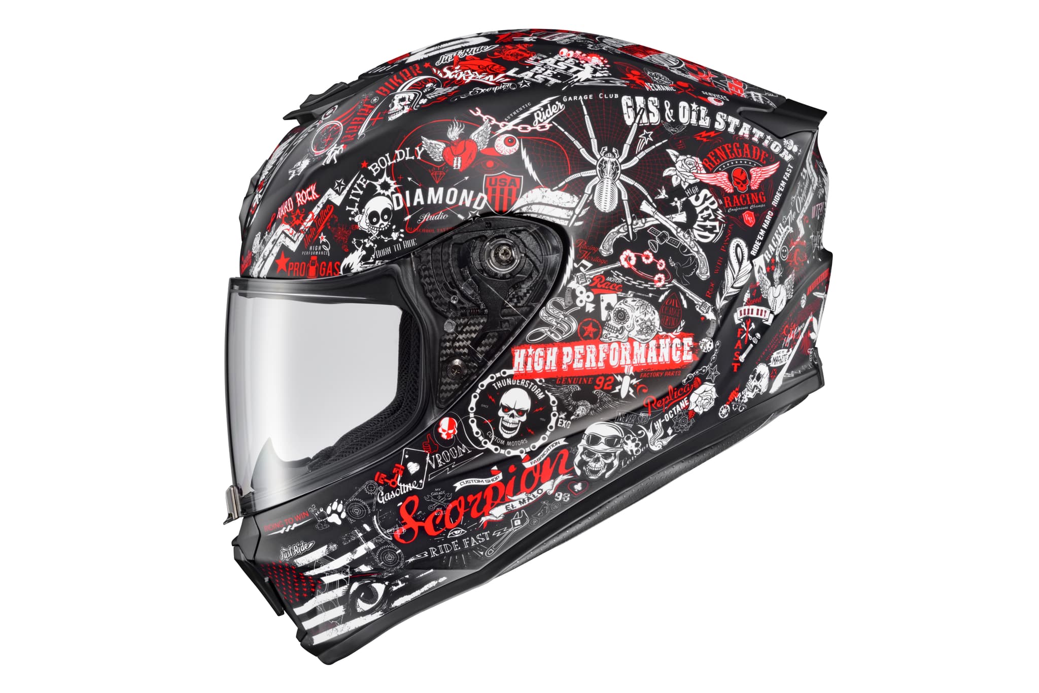 Scorpion Exo EXO-R420 Full-Face Helmet Shake II Red MD