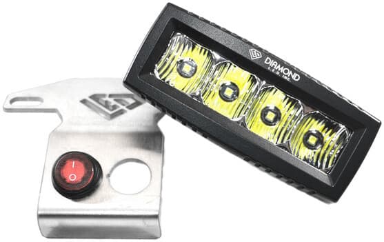 Diamond LED Motorcycle Light Bar W/Battery Universal