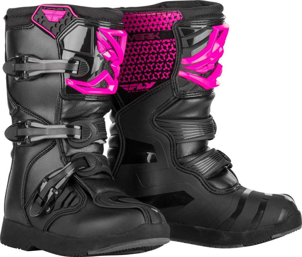 Fly Racing Youth Maverik Boots Pink/Black Size 05