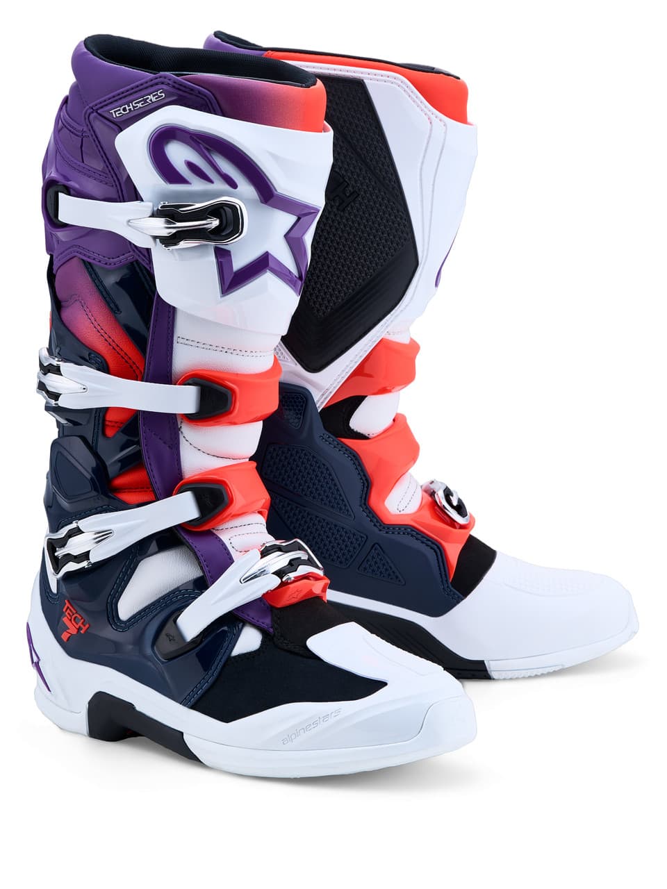Alpinestars Tech 7 Boots Prpl/White/Dk Blue/Red Fluo 13