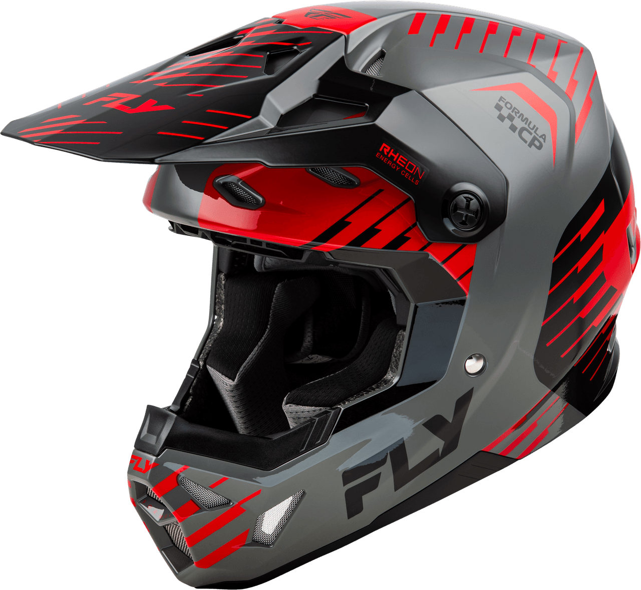 Fly Racing Formula Cp Slice Helmet Grey/Red/Black 2X