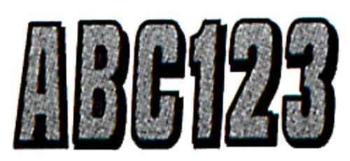 3" BLOCK LETTER & NUMBER KIT SILVER / BLACK