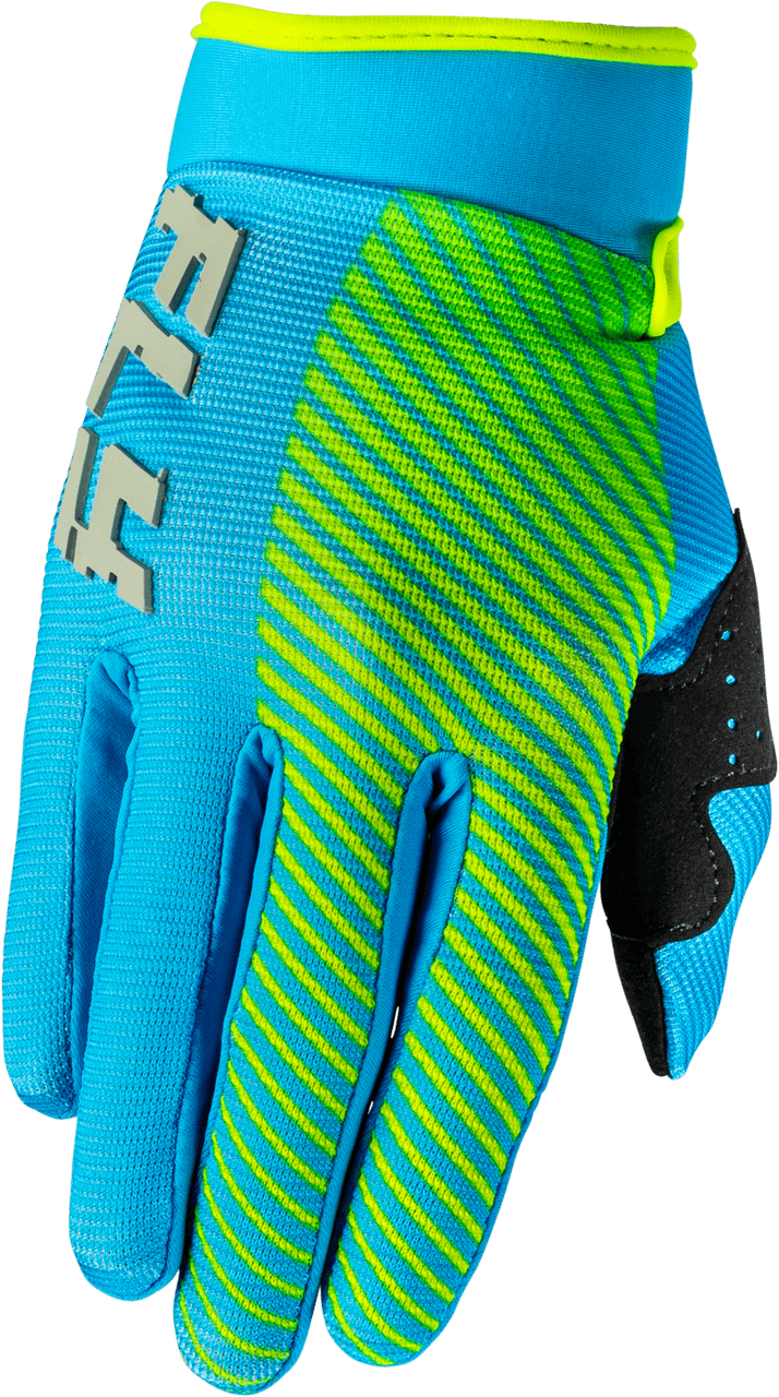 Fly Racing Youth F-16 Gloves Blue/Hi-Vis Y2XS