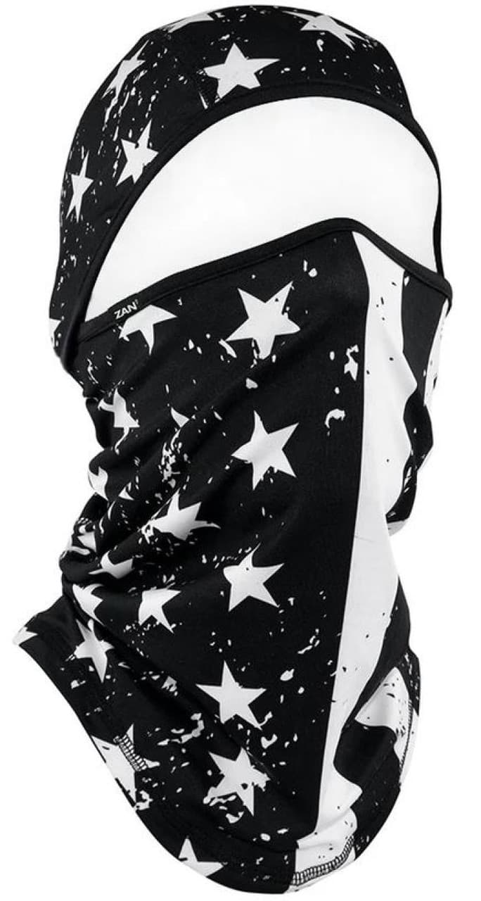 ZAN CONVERTIBLE BALACLAVA SPORTFLEX UPF50+ BLACK & WHITE FLAG