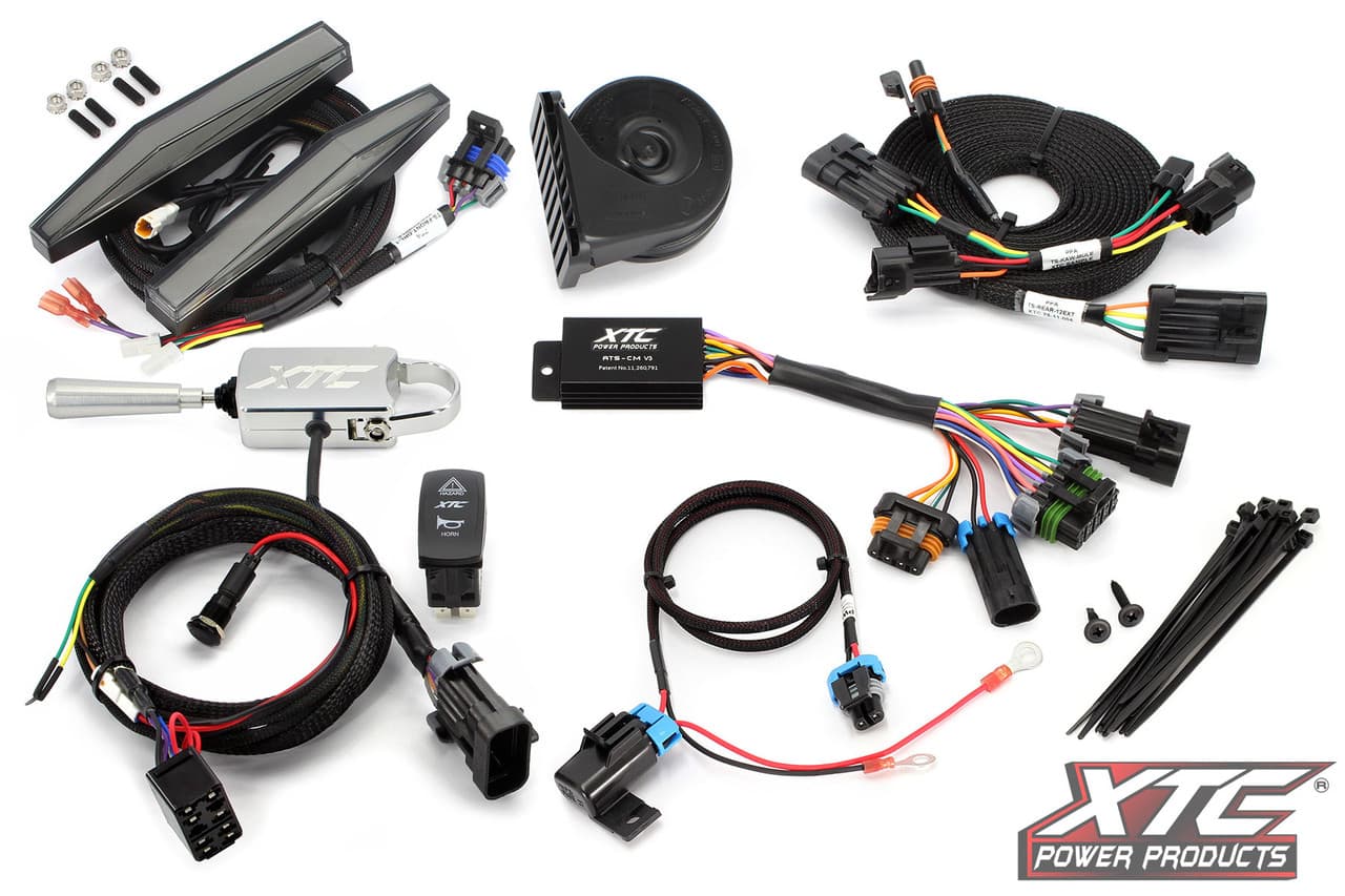 XTC Power Products Auto Turn Signal Kit W/ Billet Lever And Front Drl Lights Kawasaki
