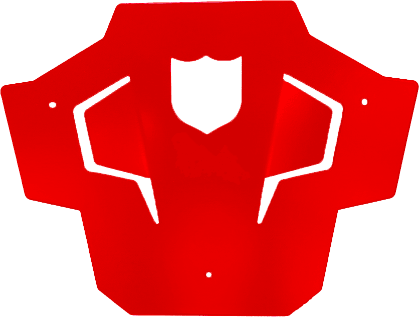 Pro Armor Rear Sport Bumper Skid Plate Red