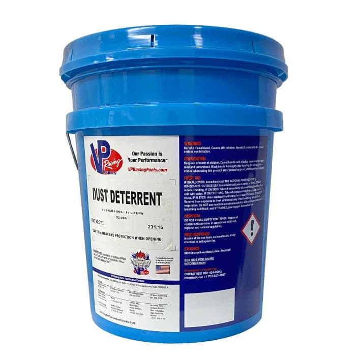 VP RACING FUELS DUST DETERRENT 5 GALLON PAIL