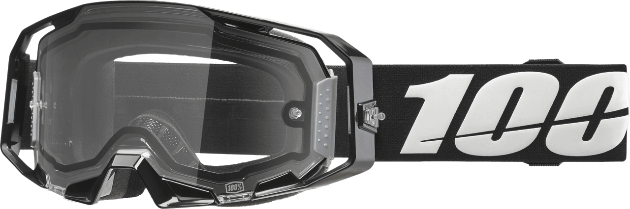 100-PERCENT Armatic Enduro Moto Goggle Black Clear Lens