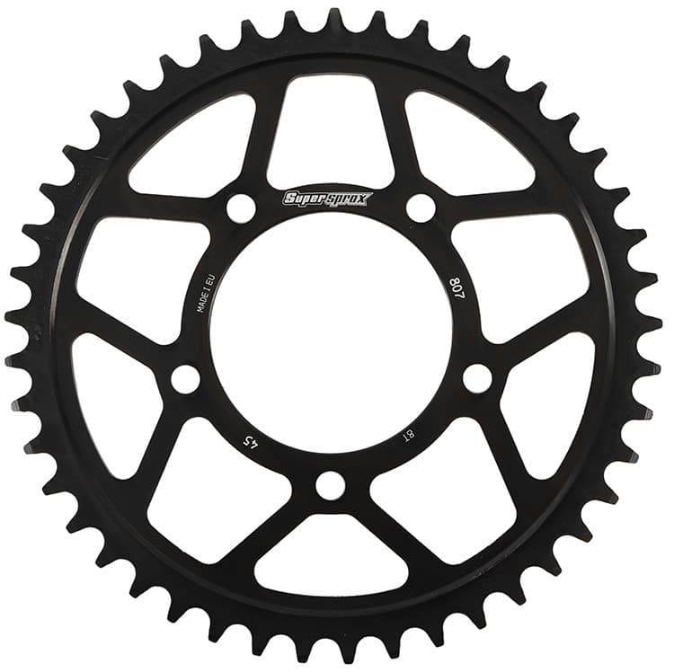 Supersprox Rear Edge Sprocket Steel 45T-525 Black Suzuki