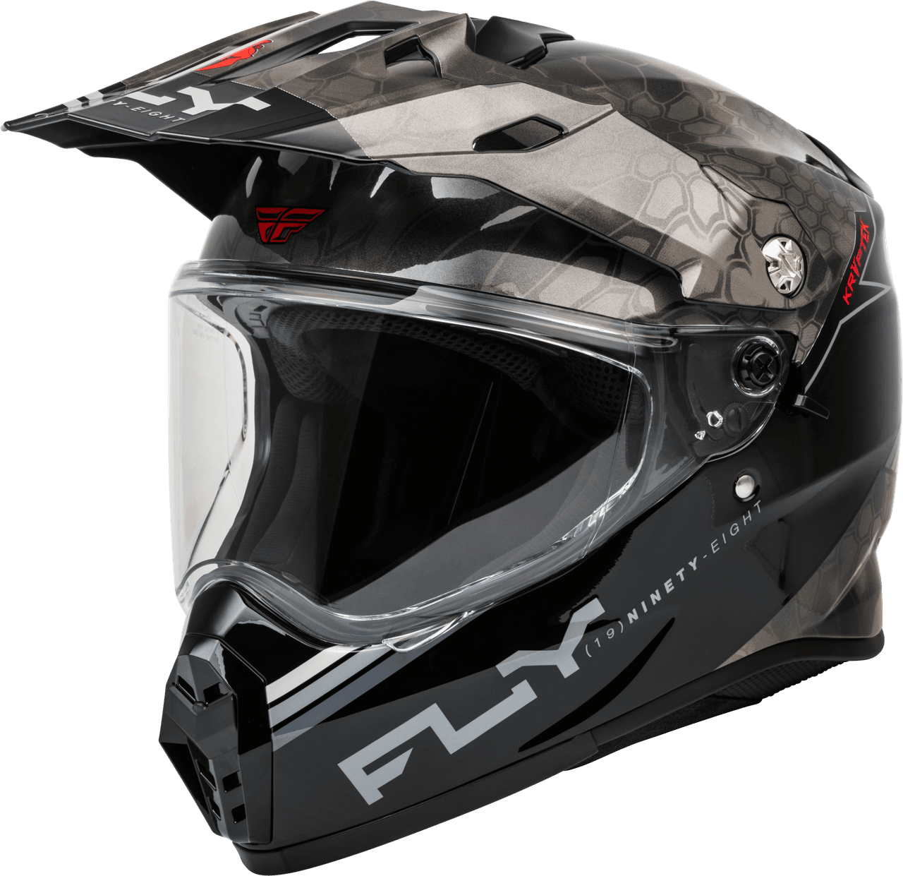 Fly Racing Trekker Kryptek Conceal Helmet Black/Grey/White XS