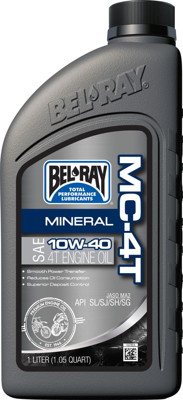 Bel-Ray MC-4T Mineral 10W40 1L 12/CASE