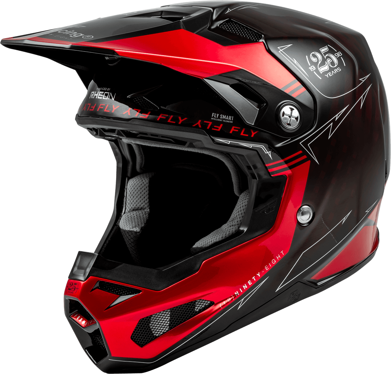 Fly Racing Youth Formula S Carbon Legacy Helmet Red Carbon/Black YL