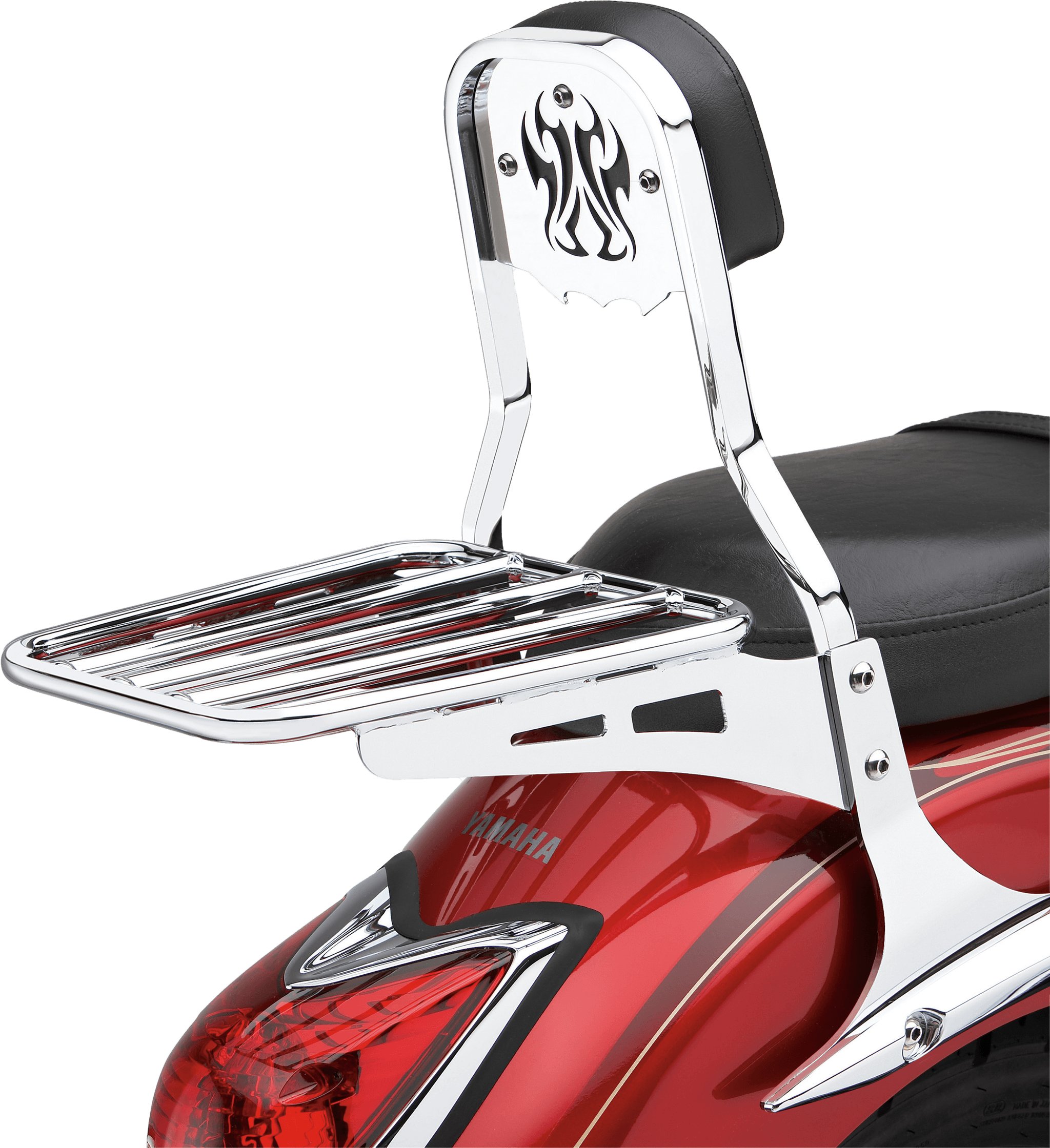 Cobra Backrest Insert Tribal Chrome Fits Standard